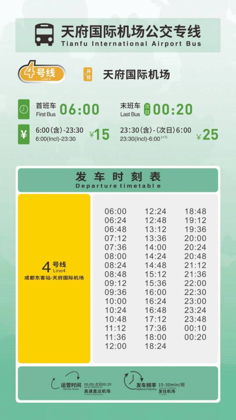 天府机场大巴时刻表2025(5) 天府机场大巴时刻表2025(5)