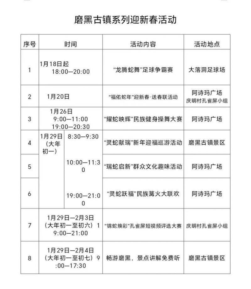 2025年普洱春节活动汇总（最新消息）（4）