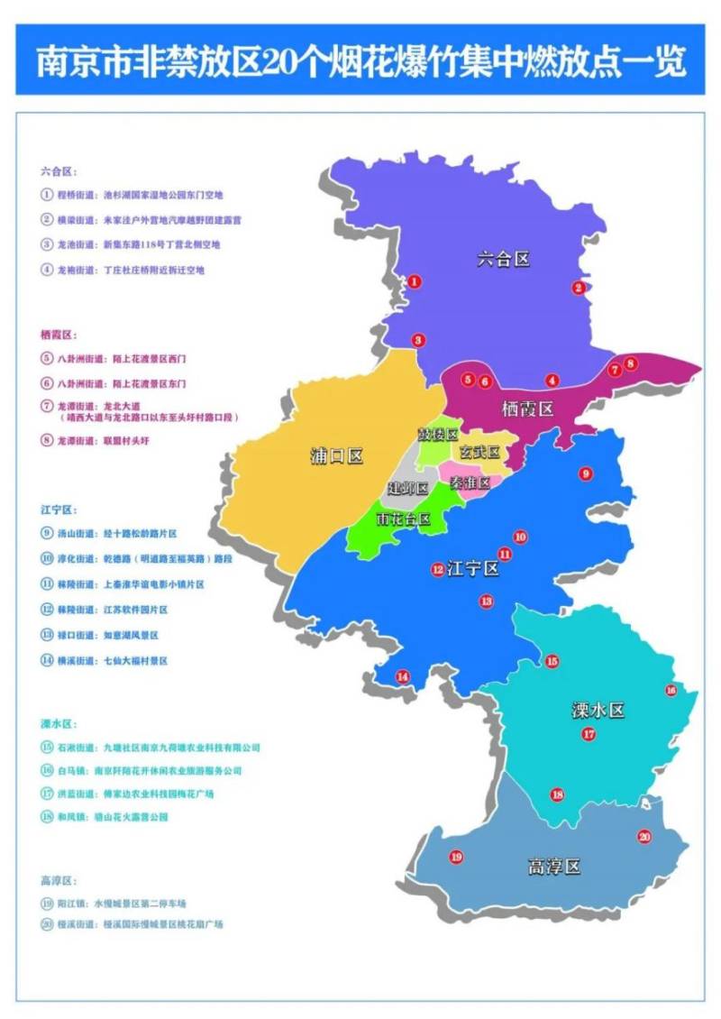 2025南京市烟花爆竹集中燃放点(时间+地点) 2025南京市烟花爆竹集中燃放点(时间+地点)