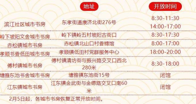 2025春节金华金东区图书馆开放时间安排