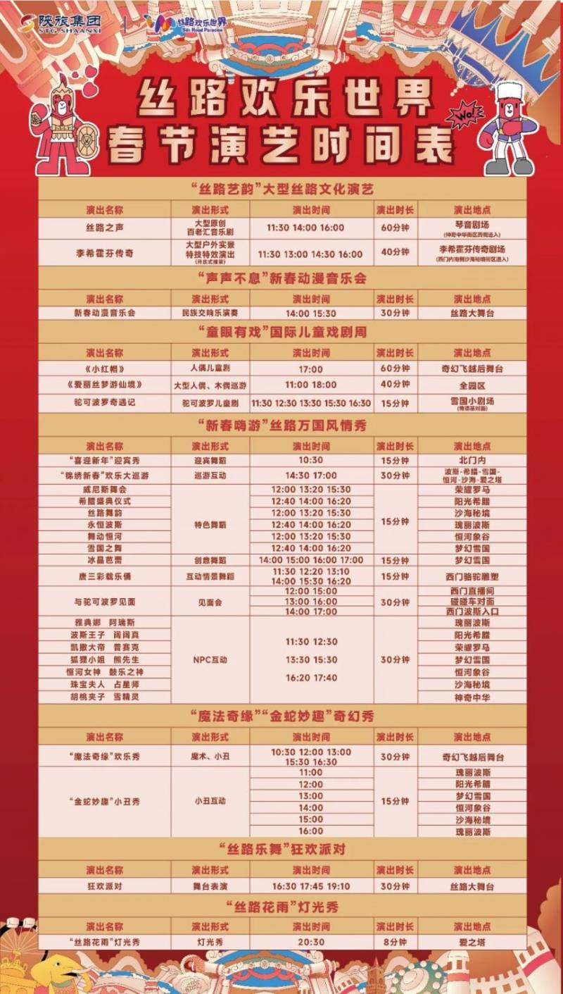 2025西安丝路欢乐世界春节假期游玩指南(时间+活动)(3) 2025西安丝路欢乐世界春节假期游玩指南(时间+活动)(3)