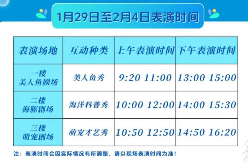 2025年潍坊寿光极地海洋世界春节营业时间（2）