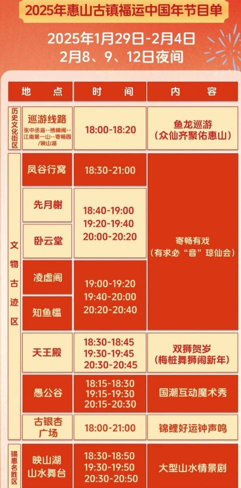 2025无锡惠山古镇元宵活动时间+地点+门票