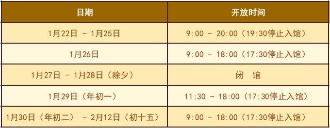 常州博物馆2025年春节假期开放公告