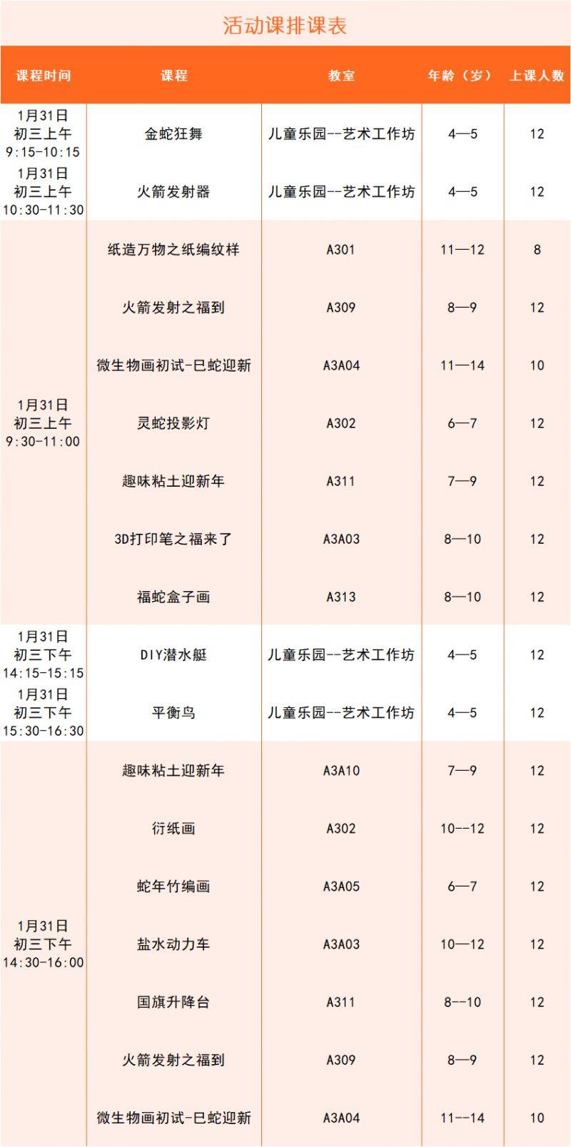 2025江西省科技馆春节假期科学之旅科学课程报名（时间+课程）