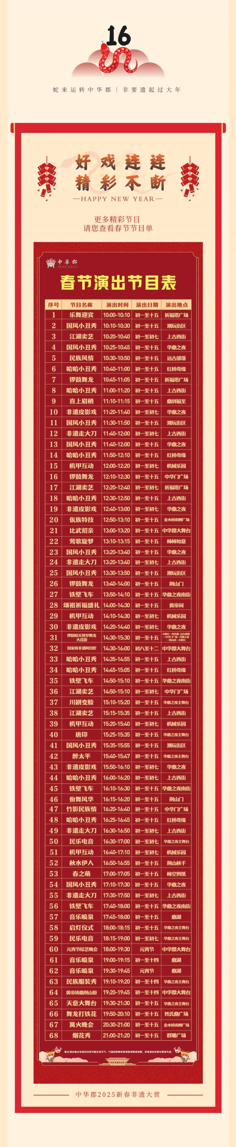 2025陕西渭南中华郡春节活动攻略（时间+地点+节目单）