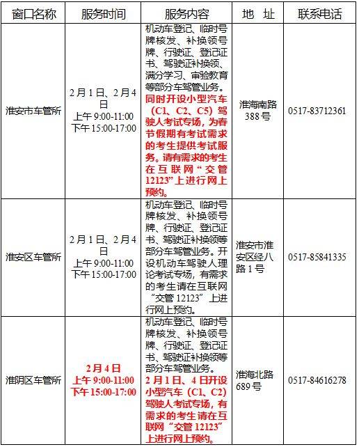 2025年春节期间全市公安政务服务窗口业务办理时间公告（3）