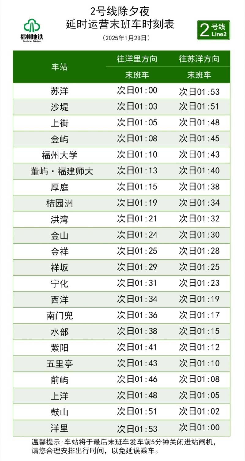 2025年福州除夕夜烟花秀地铁运营到几点（2）