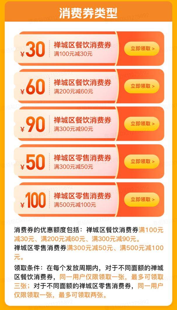 2025禅城消费券类型有哪些
