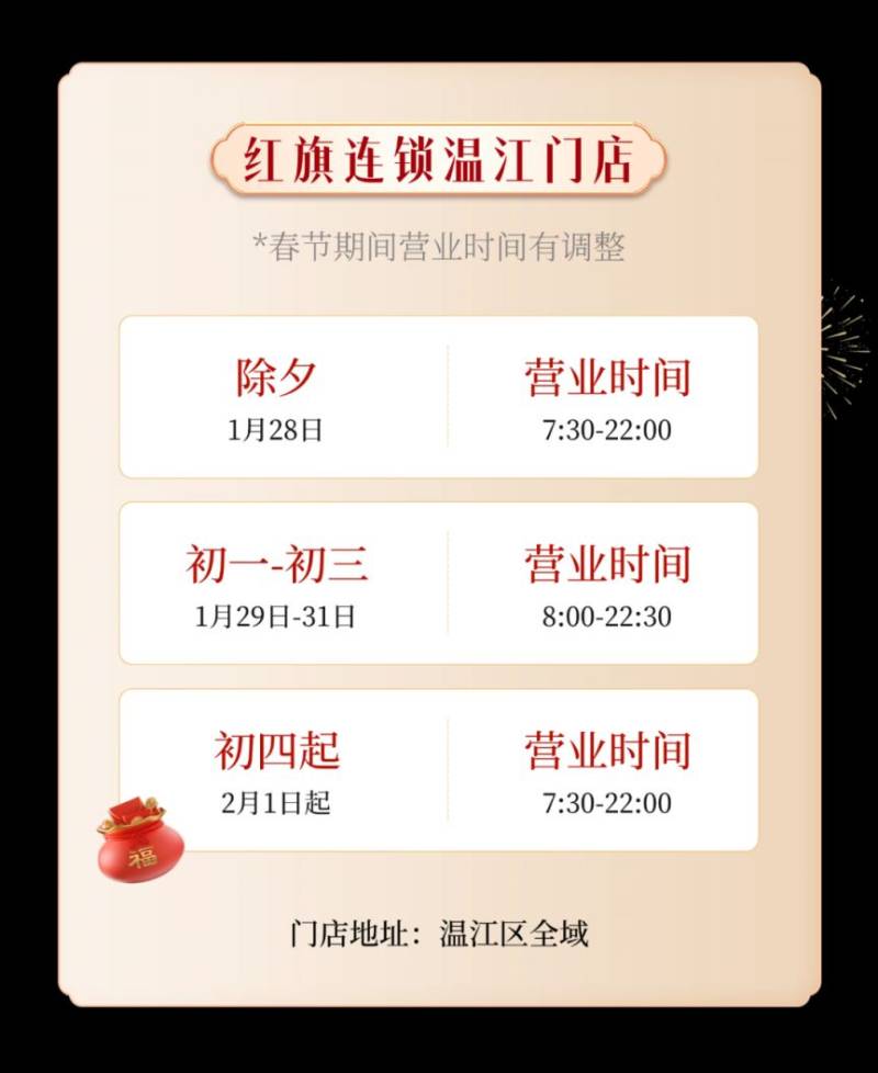 2025温江各商超春节营业时间（4）