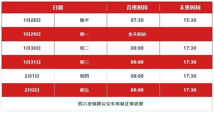 禹州公交2025年春节运营时间