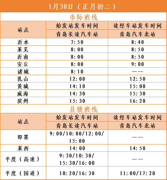 2025青岛汽车总站春节期间营业时间调整（4）