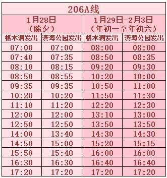 2025年春节期间大亚湾公交线路运营时间表(6) 2025年春节期间大亚湾公交线路运营时间表(6)
