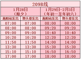 2025年春节期间大亚湾公交线路运营时间表(8) 2025年春节期间大亚湾公交线路运营时间表(8)