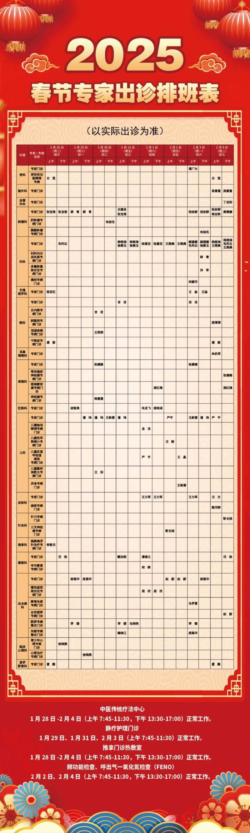 2025无锡医院春节放假时间汇总（持续更新）（3）