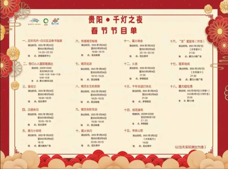2025年春节贵阳打铁花活动汇总（持续更新）