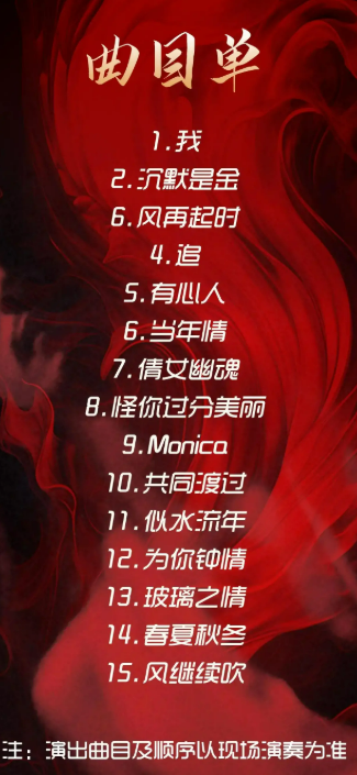 中山纪念张国荣金曲演唱会（时间+地点）