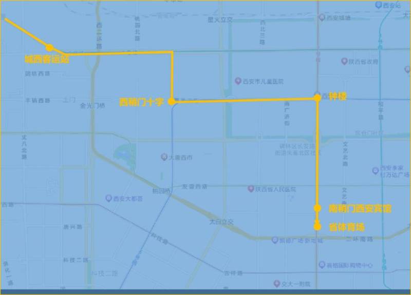 西安机场大巴首航夜宵1号线路及站点 西安机场大巴首航夜宵1号线路及站点