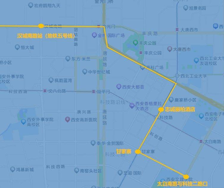西安机场大巴守航夜宵2号线运行路线时间表 西安机场大巴守航夜宵2号线运行路线时间表