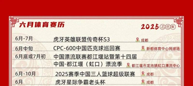 2025年成都市体育赛历（第一版）（6）