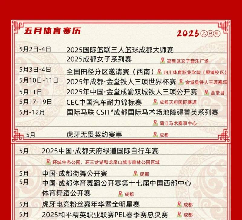 2025年成都市体育赛历（第一版）（5）