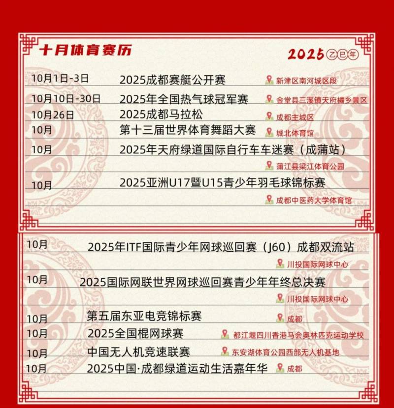 2025年成都市体育赛历（第一版）（9）