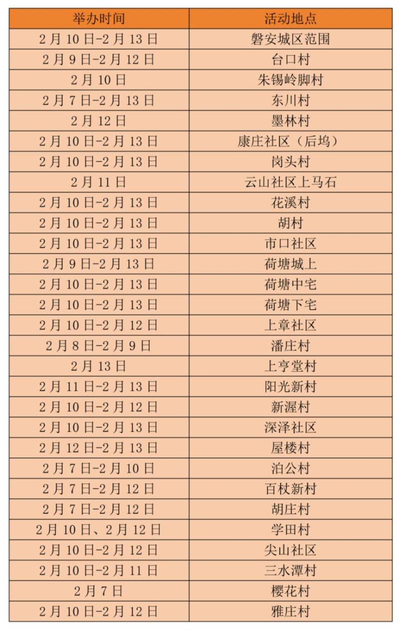 2025磐安县元宵迎龙灯时间表