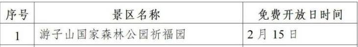 2025南京游子山免费开放日是哪天？