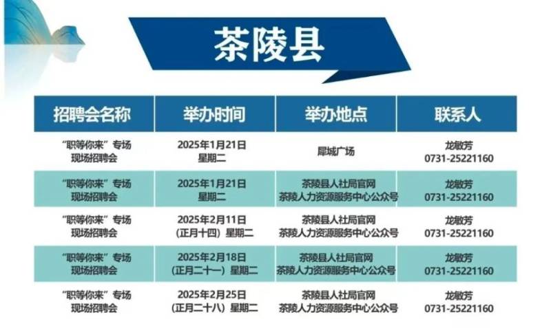 2025株洲春风行动招聘会时间表（9）