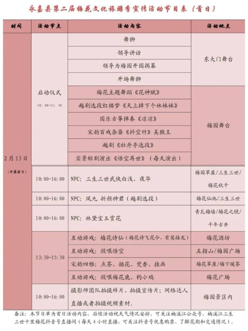 2025温州永嘉县第二届梅花文化旅游季(时间+活动)
