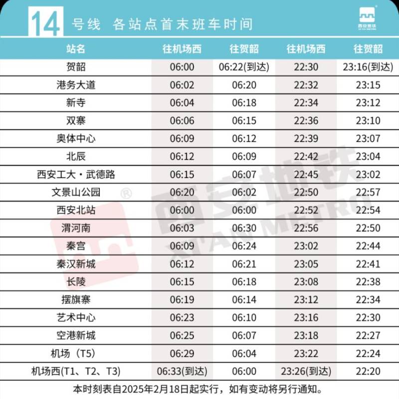 西安地铁14号线票价是多少 西安地铁14号线票价是多少