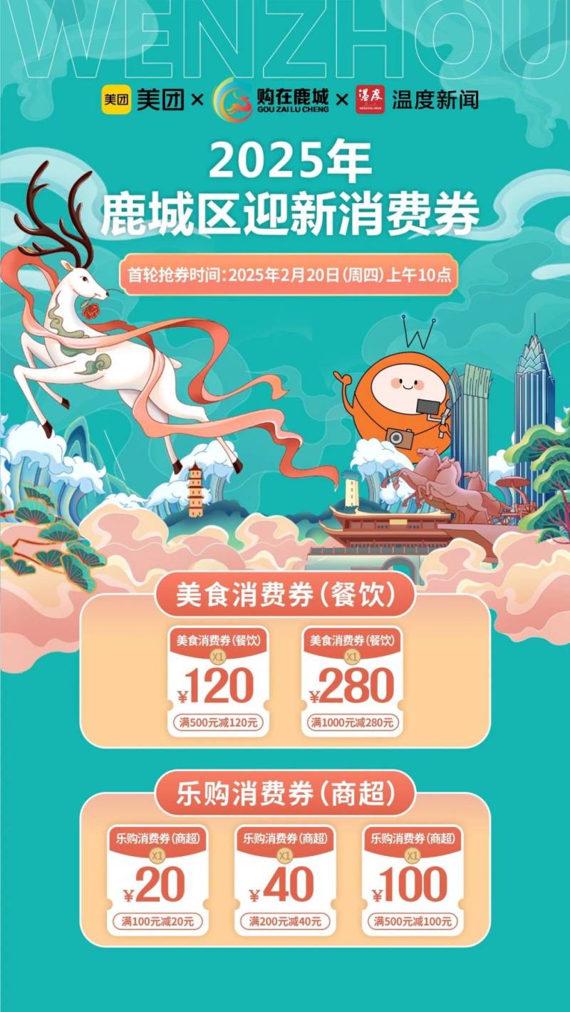 2025温州鹿城迎新消费券领取指南(时间+入口)