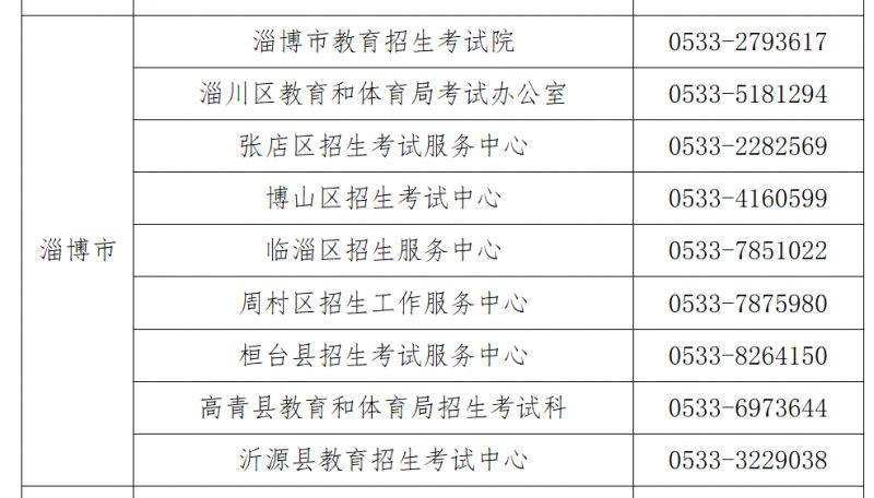 山东教育招生考试机构咨询电话