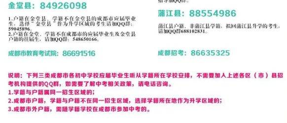 2025成都中考各区招生考试机构联系方式（3）