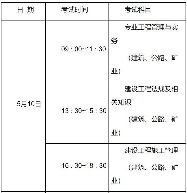 江苏2025年度二级建造师执业资格考试时间及科目 江苏2025年度二级建造师执业资格考试时间及科目