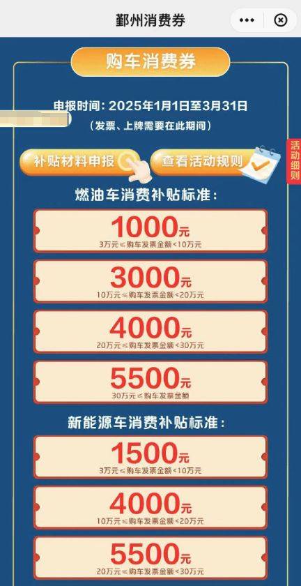 2025年鄞州区购车消费券活动实施细则