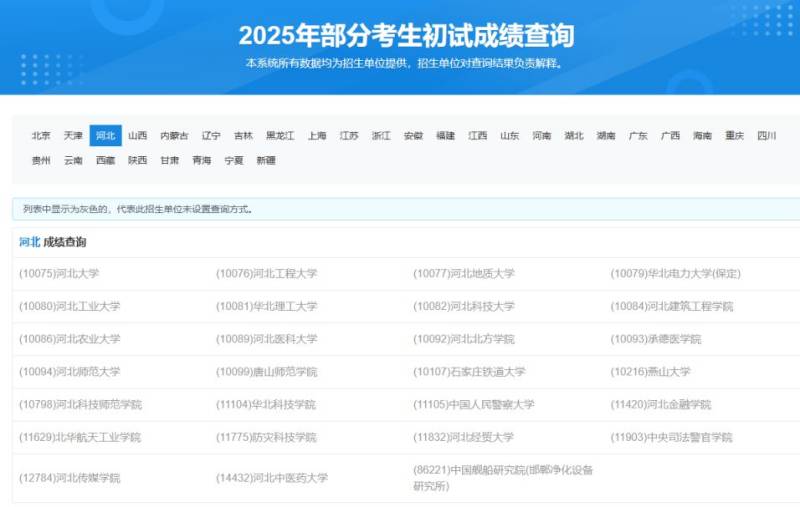 2025河北考研成绩查询入口（研招网）