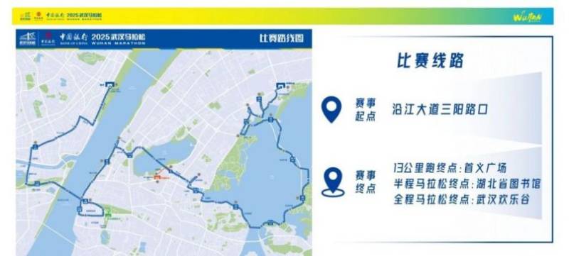 2025武汉马拉松起点和终点在哪里？附线路图（7）