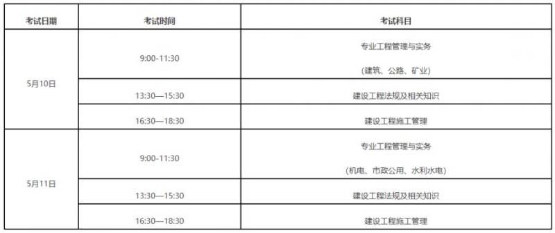2025年度福建二级建造师考试时间
