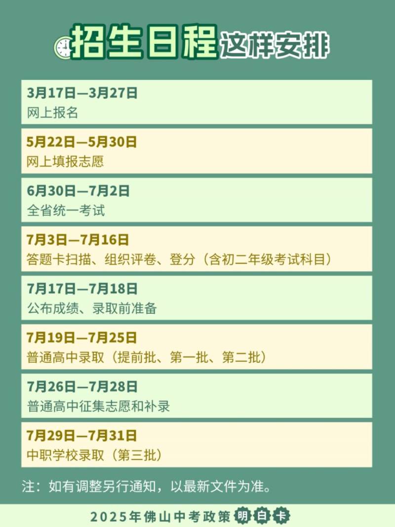 2025年佛山中考政策有什么变化吗？（9）