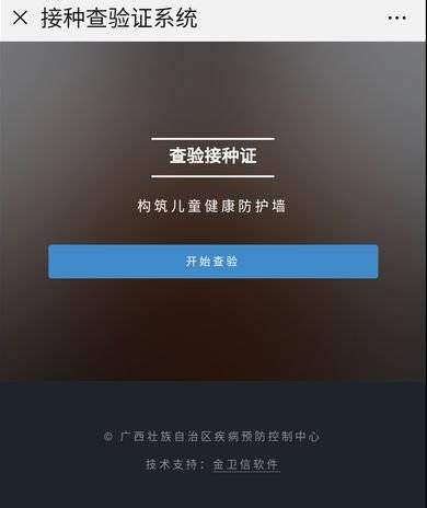 广西入托入学接种证查验证明网上查询流程