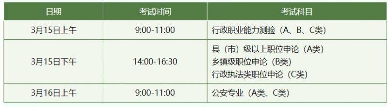 2025海南省年度考试录用公务员笔试（时间+地点）
