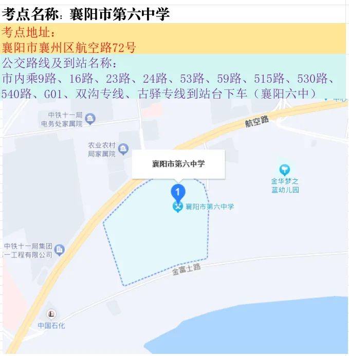 2025湖北省市县乡考试录用公务员笔试襄阳考区考点地图（4）