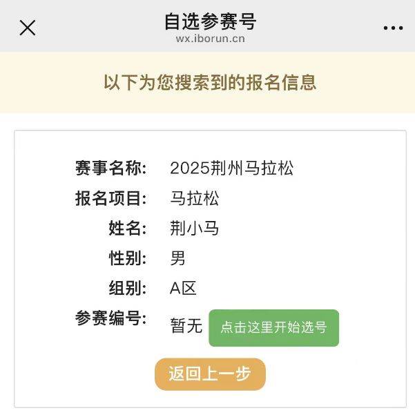 荆州马拉松参赛选手分区查询入口官网及流程2025（5）